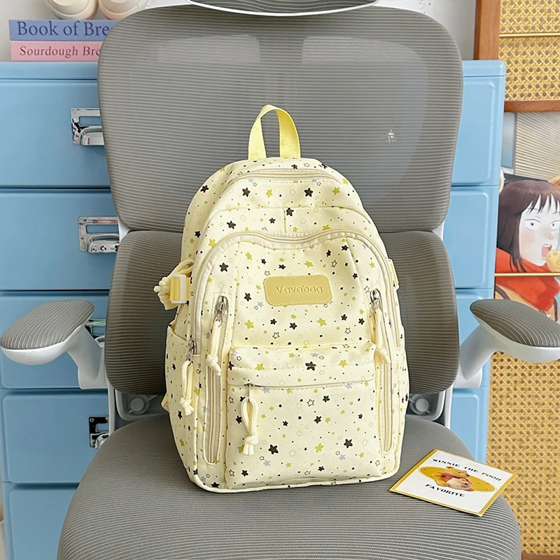 Stern-Druck Multi-Taschen Rucksack Karnz