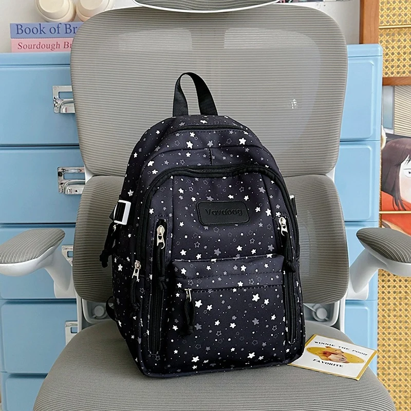 Stern-Druck Multi-Taschen Rucksack Karnz