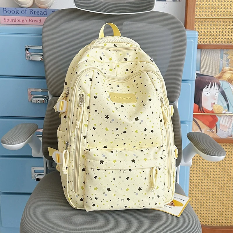Stern-Druck Multi-Taschen Rucksack Karnz