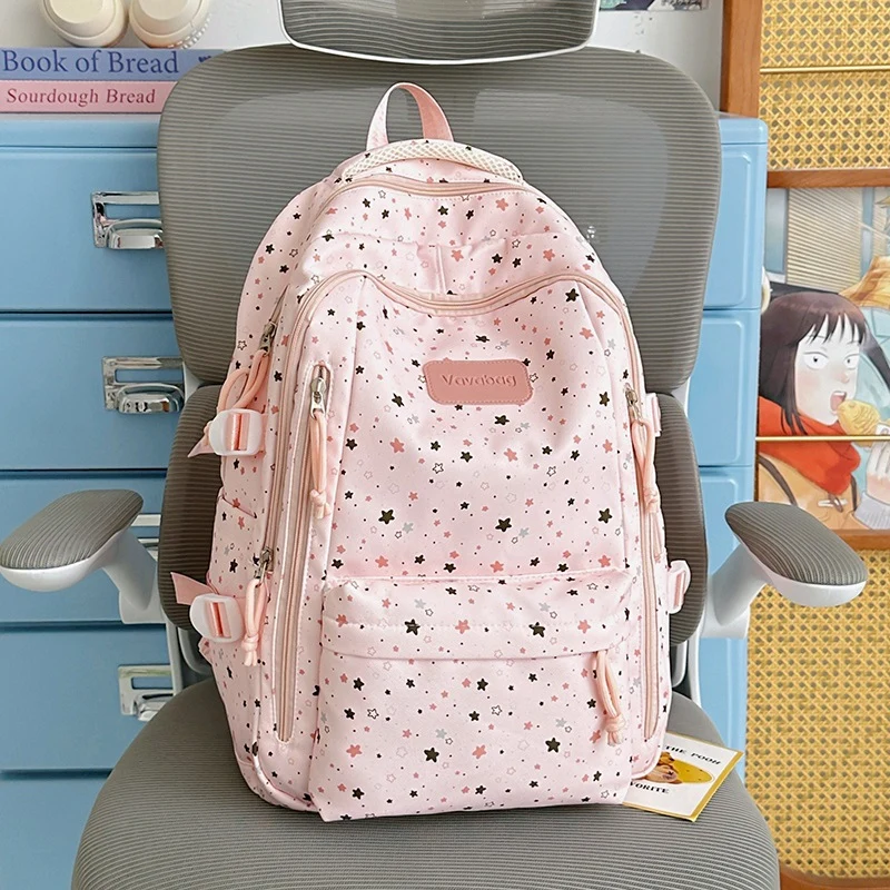 Stern-Druck Multi-Taschen Rucksack Karnz