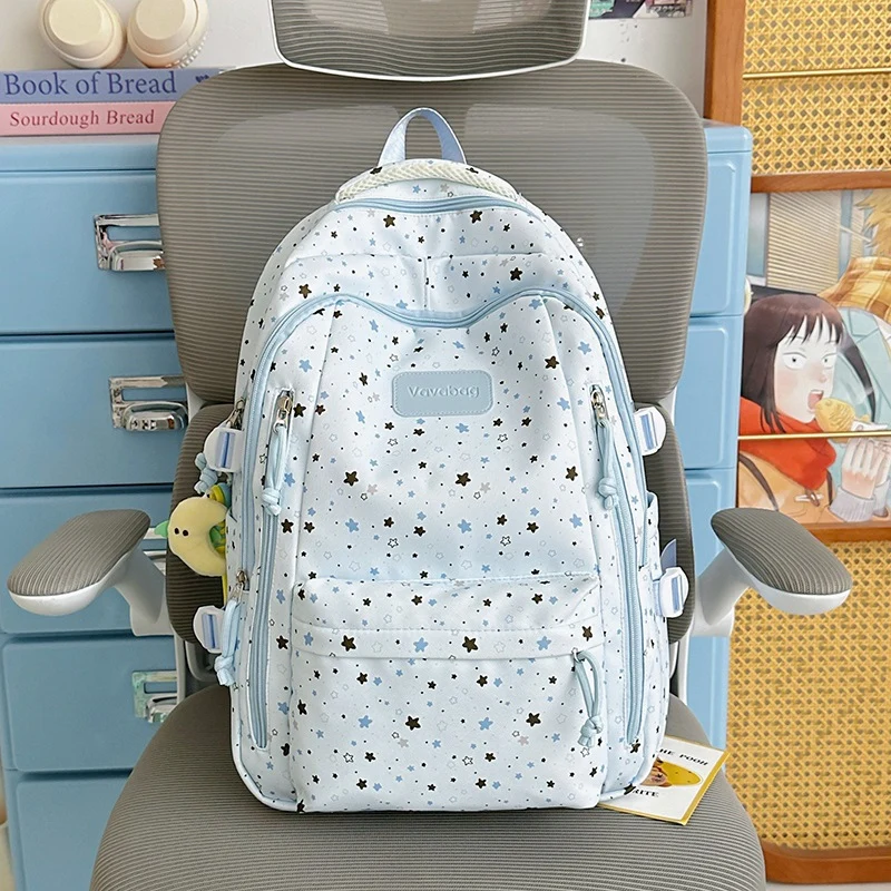 Stern-Druck Multi-Taschen Rucksack Karnz