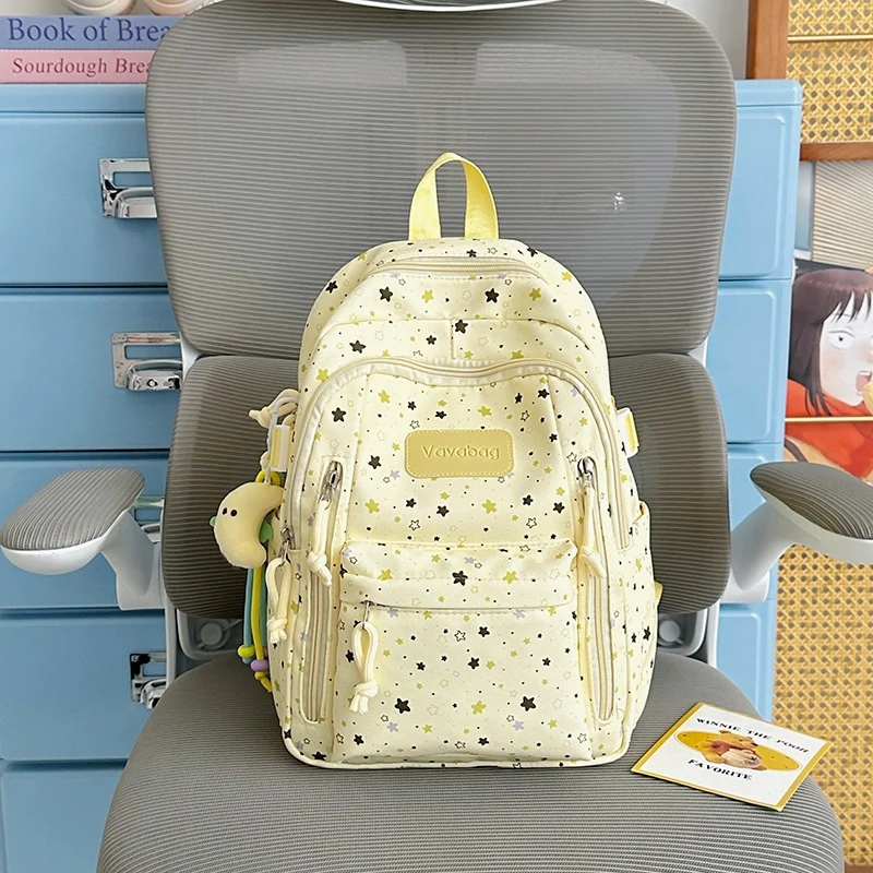 Stern-Druck Multi-Taschen Rucksack Karnz