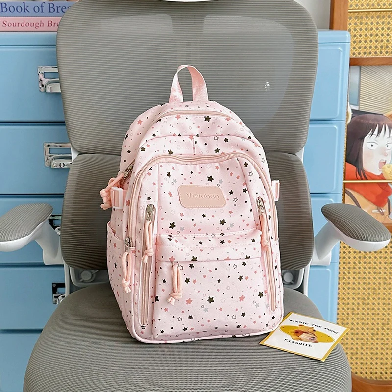 Stern-Druck Multi-Taschen Rucksack Karnz