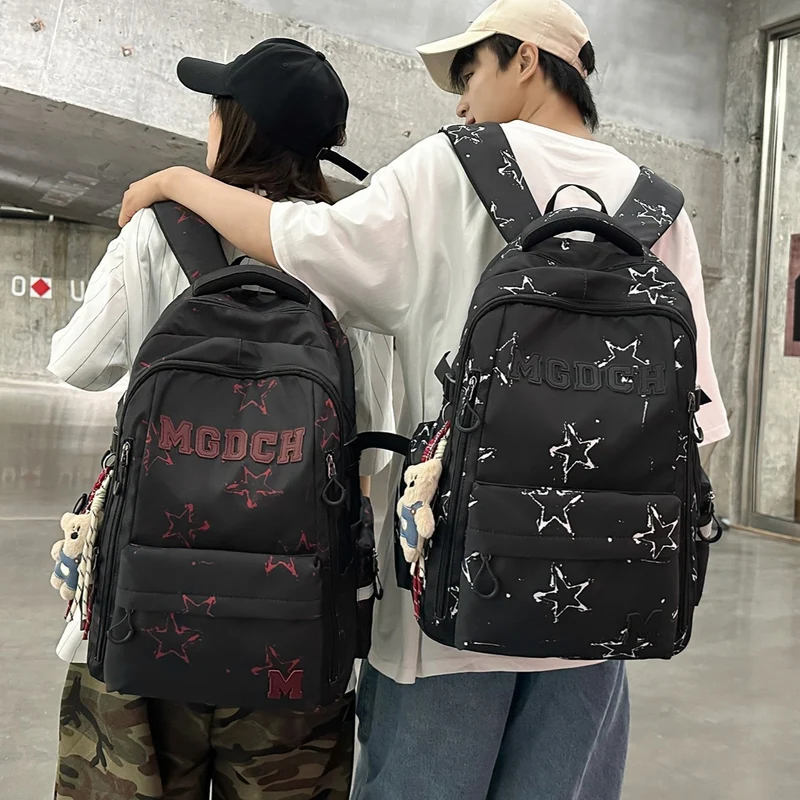 Stern-Print Multi-Fach Rucksack Karnz