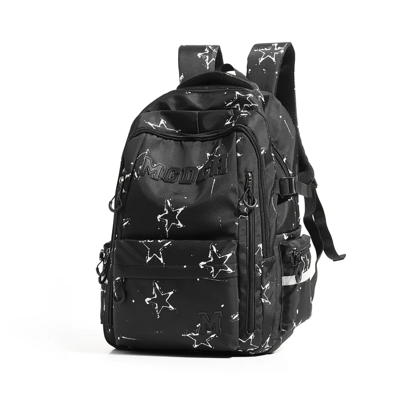 Stern-Print Multi-Fach Rucksack Karnz