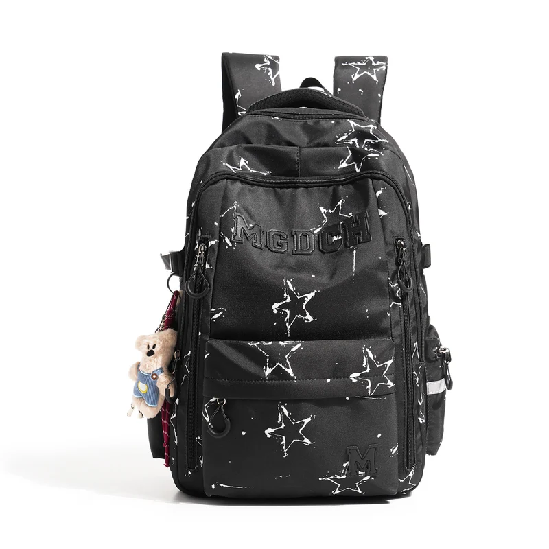 Stern-Print Multi-Fach Rucksack Karnz