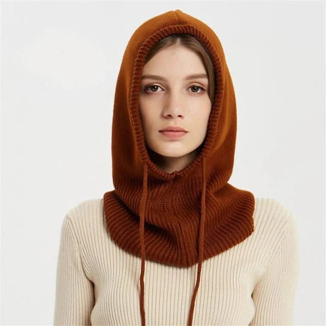 Kaschmir-Mischung Strickmütze mit verstellbarem Sitz