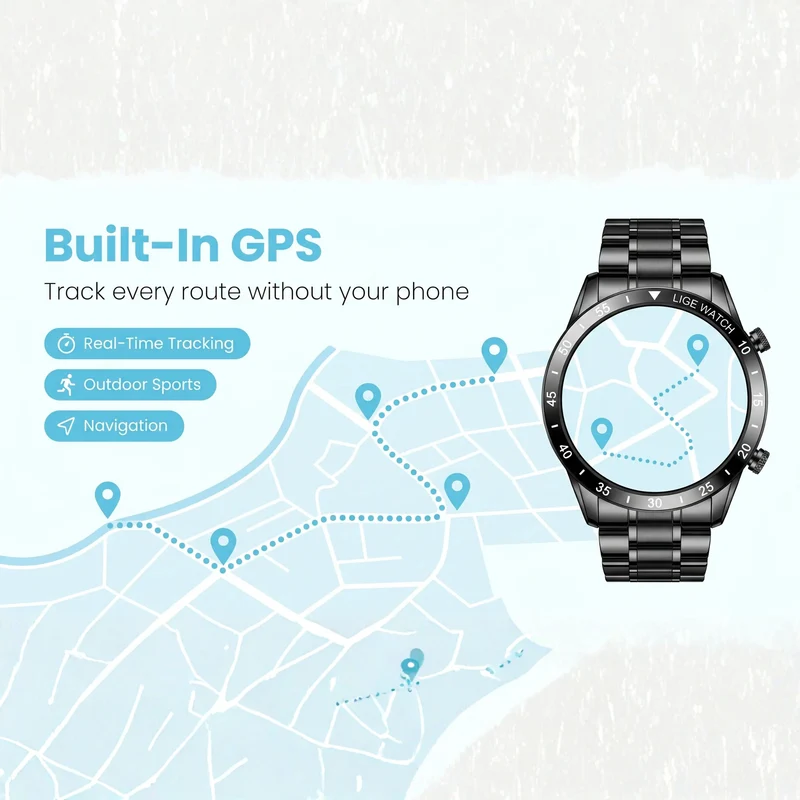 Luxus 4G Smartwatch – Stylische Uhr mit Anrufen, GPS und Gesundheitsfunktionen
