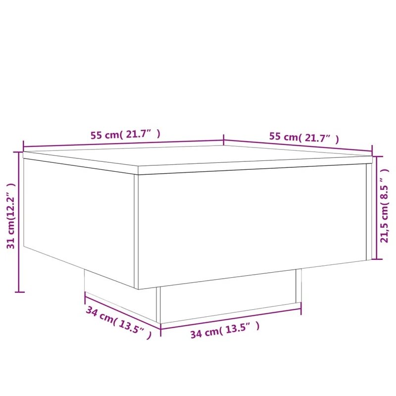 LED Couchtisch Sofatisch Beistelltisch Beleuchtung Tisch