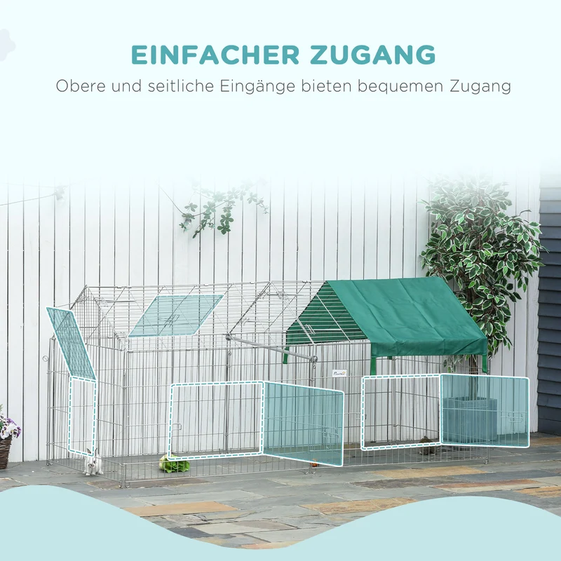 Freigehege Kleintiergehege Laufgitter Meerschweinchen 220x103x103cm