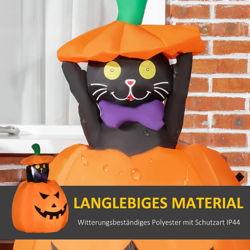 Halloween Selbstaufblasende Dekoration Kürbis LED Outdoor