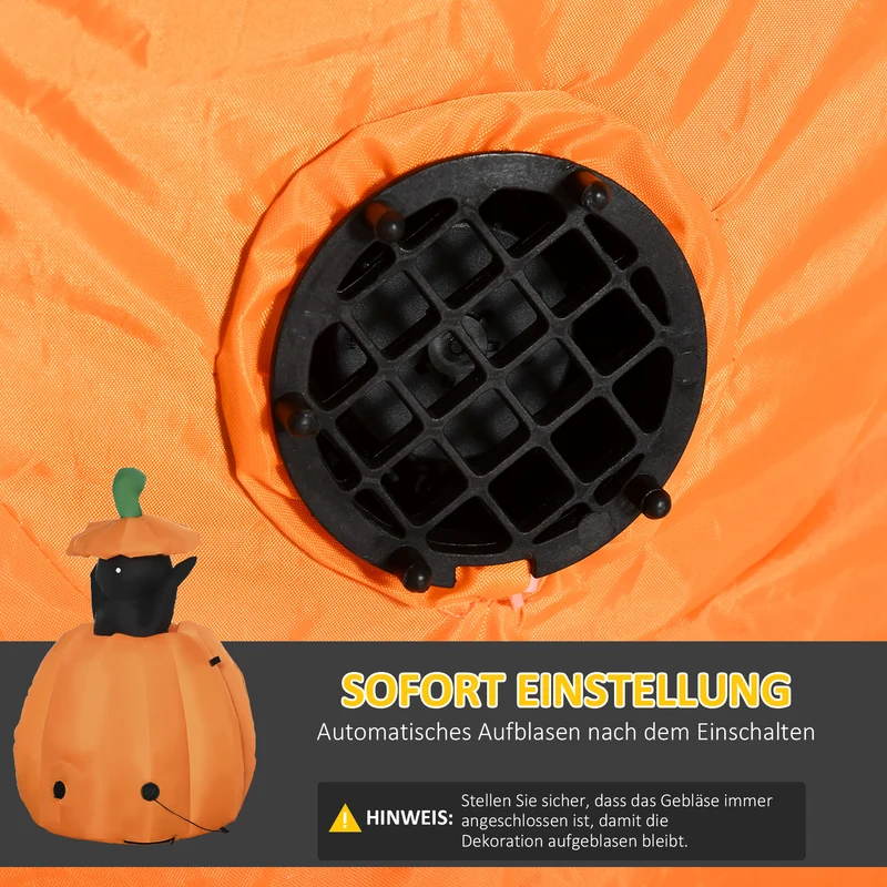 Halloween Selbstaufblasende Dekoration Kürbis LED Outdoor