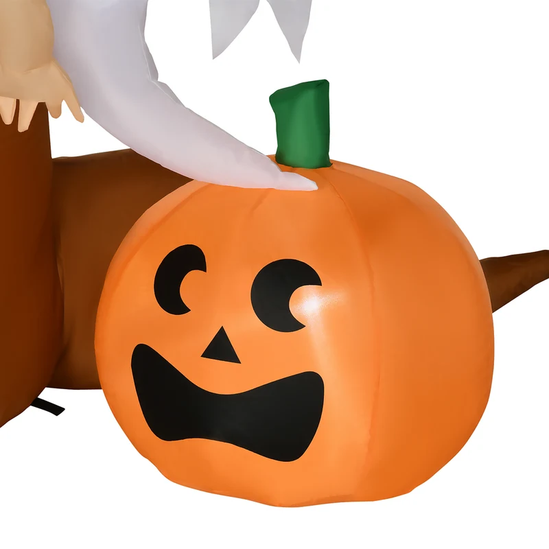 Halloween Deko Geisterbaum Selbstaufblasend LED Beleuchtet Outdoor