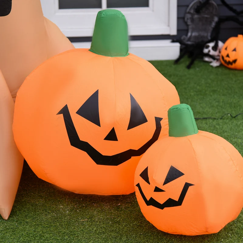 Halloween Aufblasbarer Spukbaum Luftfigur LED Beleuchtet Gartendeko