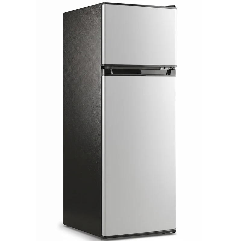 7.7 Cu. Ft. Mini Fridge, Freezer & Reversible Door, Adjustable Thermostat Silver