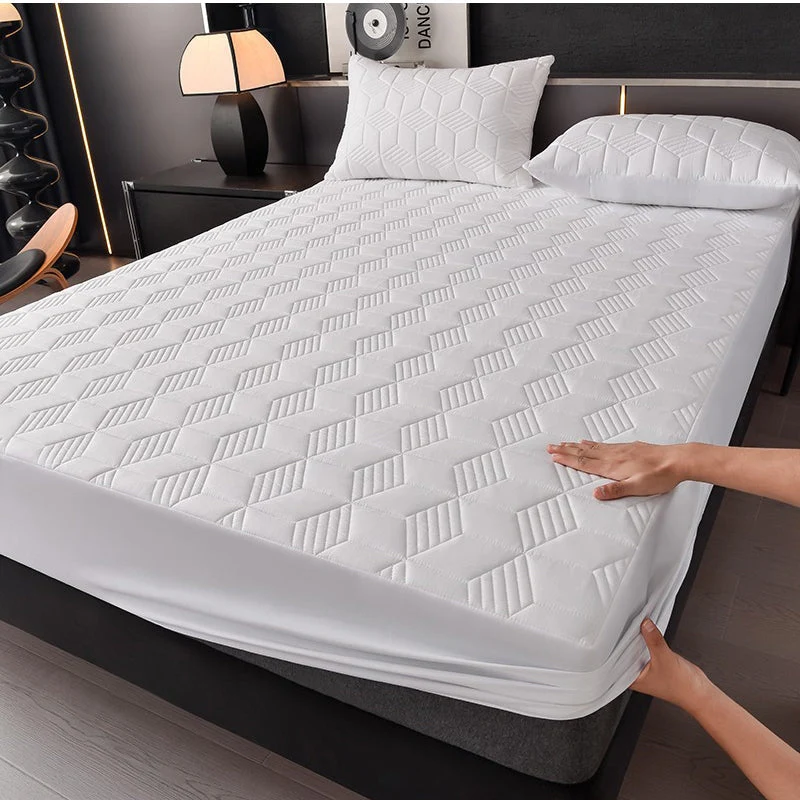 🛏️ 50% RABATT!💧 Wasserdichter Matratzenschoner als Spannbettlaken – Waschbarer Matratzenschutz in Uni-Farben
