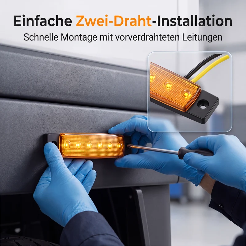 10 Stück LED-Seitenmarkierungsleuchten für Lastwagen