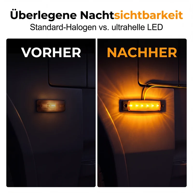 10 Stück LED-Seitenmarkierungsleuchten für Lastwagen