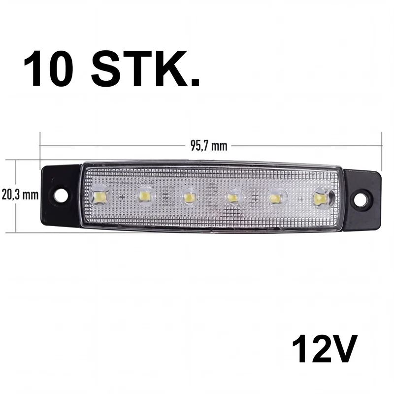 10 Stück LED-Seitenmarkierungsleuchten für Lastwagen
