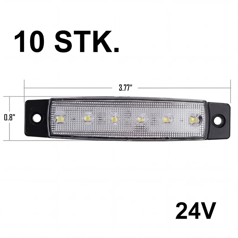 10 Stück LED-Seitenmarkierungsleuchten für Lastwagen