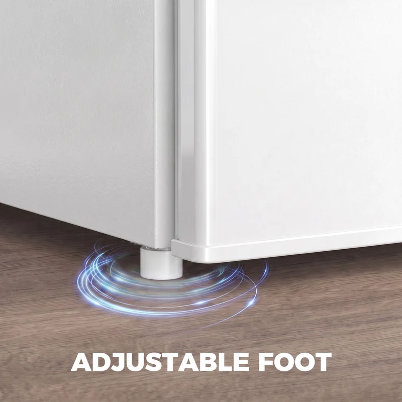 1.62 Cu Ft Mini Fridge with Freezer and Adjustable Thermostat, White