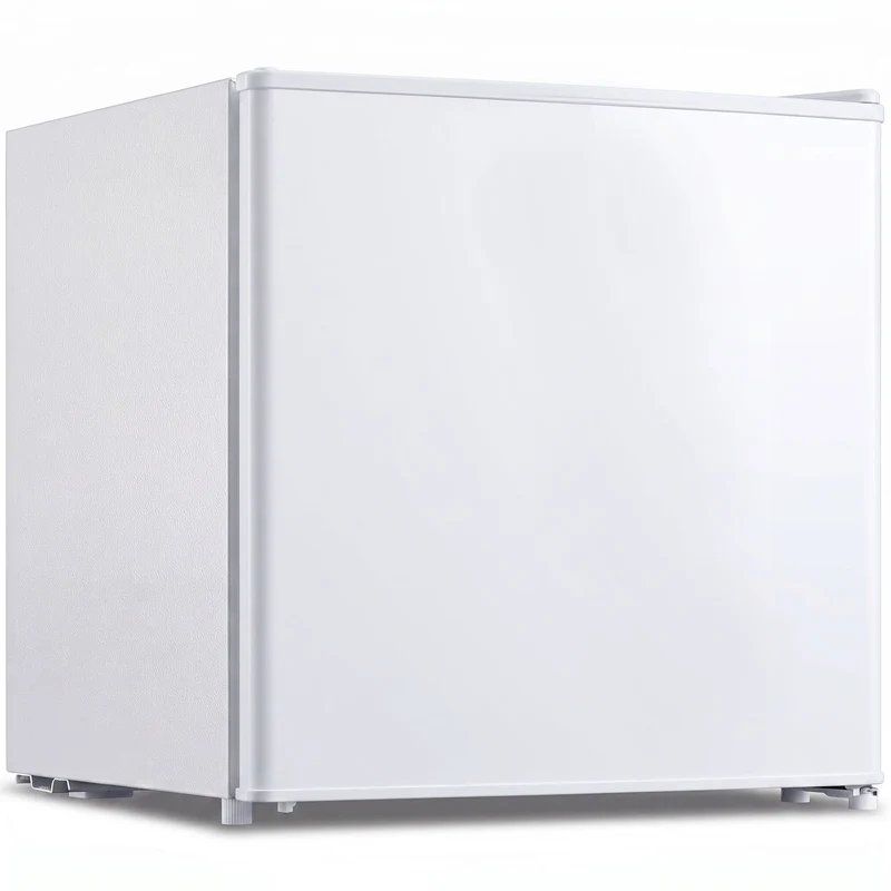 1.62 Cu Ft Mini Fridge with Freezer and Adjustable Thermostat, White