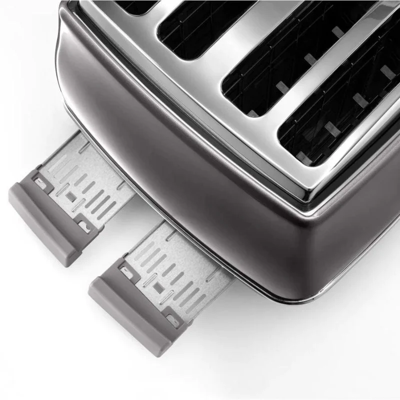 DeLonghi Icona Metallics 1800W 4 Slice Toaster - Grau | CTOT4003.GY