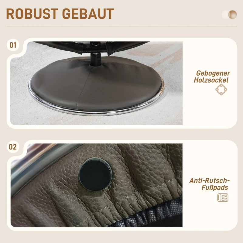 Relaxsessel Hocker Fernsehsessel Liegefunktion Wippfunktion Sessel