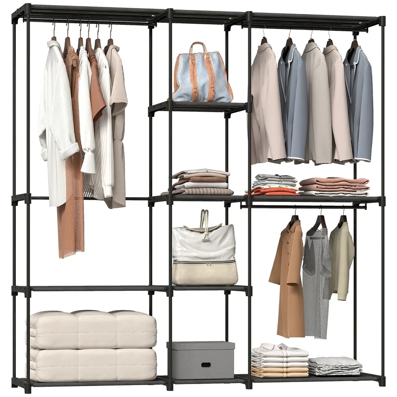 Kleiderschrank 182x43x185cm Offen Schrank Kleiderbügel
