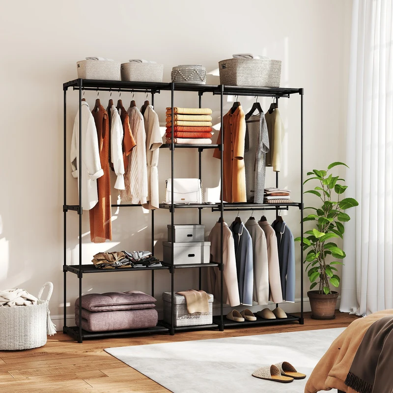 Kleiderschrank 182x43x185cm Offen Schrank Kleiderbügel