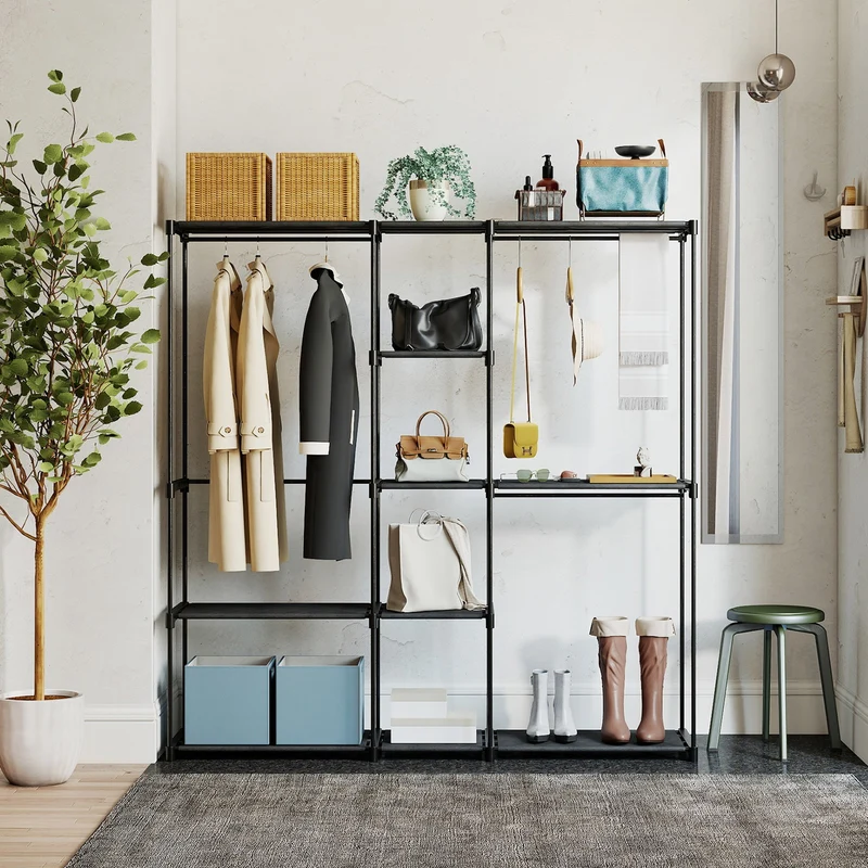 Kleiderschrank 182x43x185cm Offen Schrank Kleiderbügel