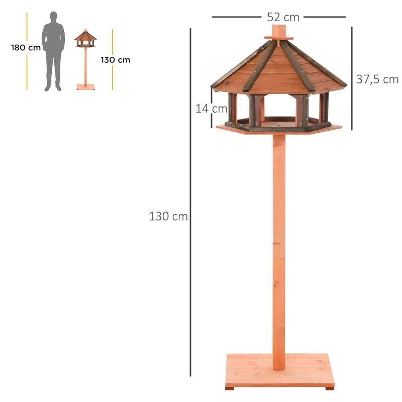 Vogelhaus Vogelvilla Futterhaus 130cm Ständer Vogel