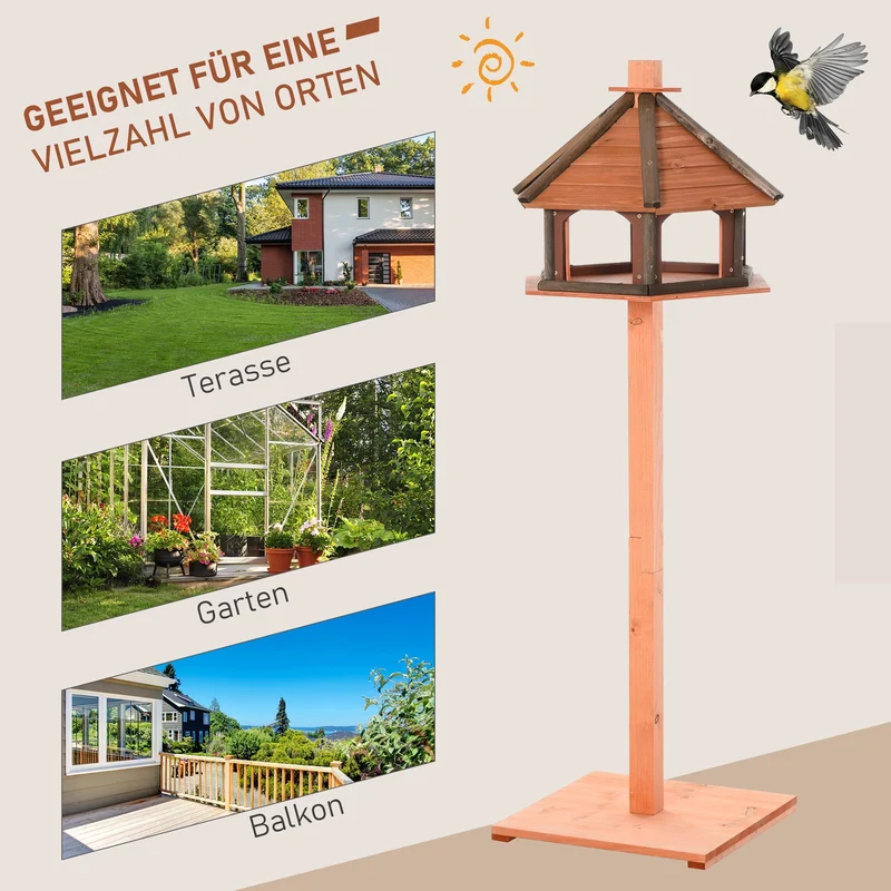 Vogelhaus Vogelvilla Futterhaus 130cm Ständer Vogel