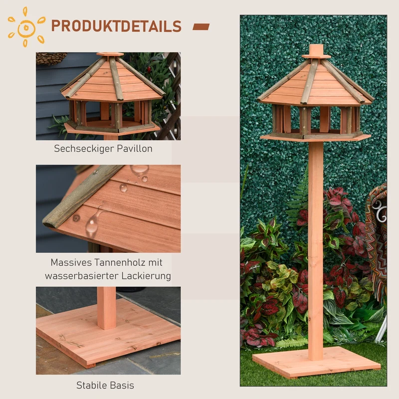 Vogelhaus Vogelvilla Futterhaus 130cm Ständer Vogel