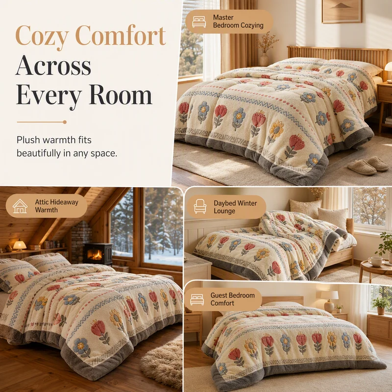 🛏️ 50% RABATT! ❄️ Winterdecke – Lammfleece & Milch‑Samt, warm & kuschelig ✨