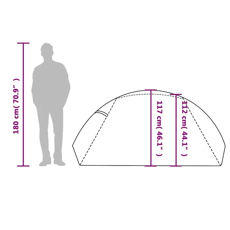 2 Personen Kuppelzelt Campingzelt Wasserdicht Outdoor Trekking 267cm
