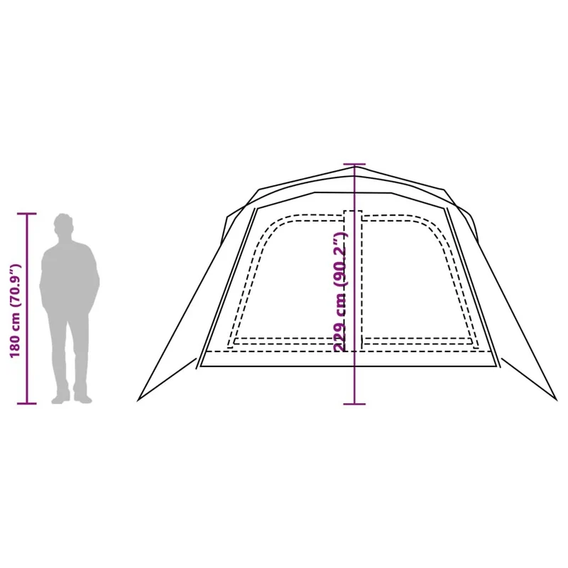 Familienzelt 9 Personen Kabinenzelt Vorzelt Campingzelt Outdoor 563x328cm