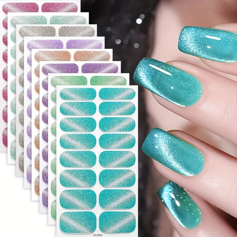 Glitzernde Nagelkunst Aufkleber
