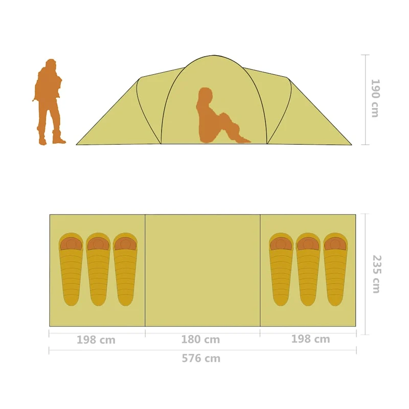 Campingzelt Zelt Outdoor Camping 576x235x190cm