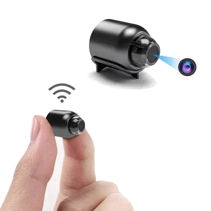 2er-Pack Mini-WiFi-Sicherheitskamera | 1080P HD, 140° Weitwinkel, Nachtsicht, Bewegungserkennung (32GB SD enthalten)