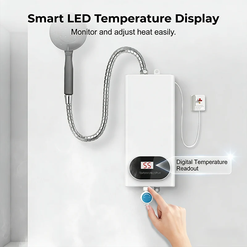 ⚡ 50% RABATT! 🔥 Kompakter Sofort-Elektrowassererhitzer – Schnell, sicher & platzsparend – Ideal für Küche, Bad & unterwegs ✨