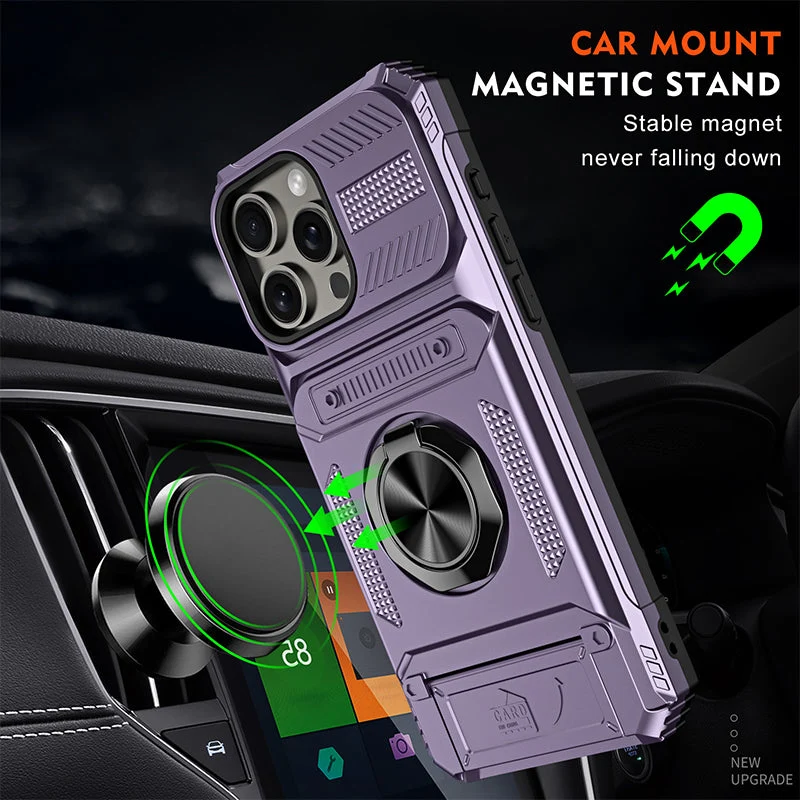 ✨50% Rabatt✨Handyhülle mit Kartenhalter & Ringständer für iPhone