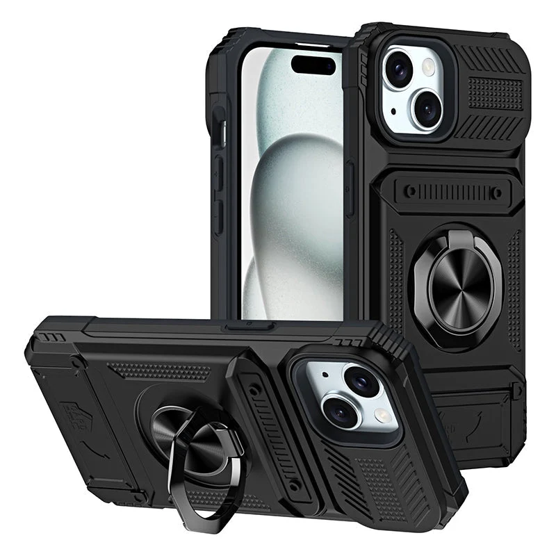 ✨50% Rabatt✨Handyhülle mit Kartenhalter & Ringständer für iPhone