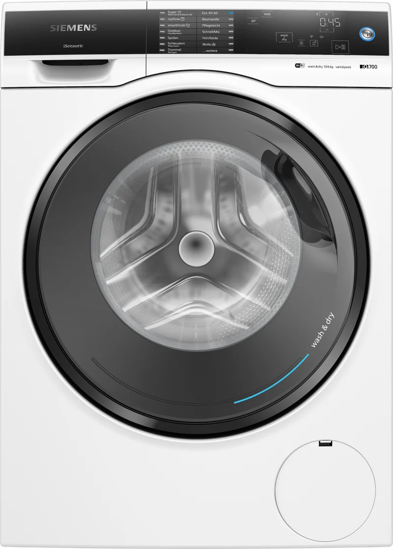 Siemens iQ700, Waschtrockner, 10/6 kg, 1400 U/min. WD14U513