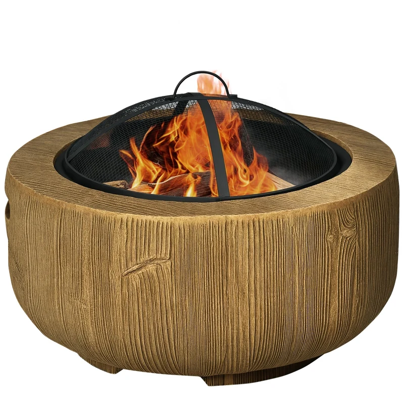 Feuerschale 61x61x39cm Feuerkorb Camping Gartenschale Feuer