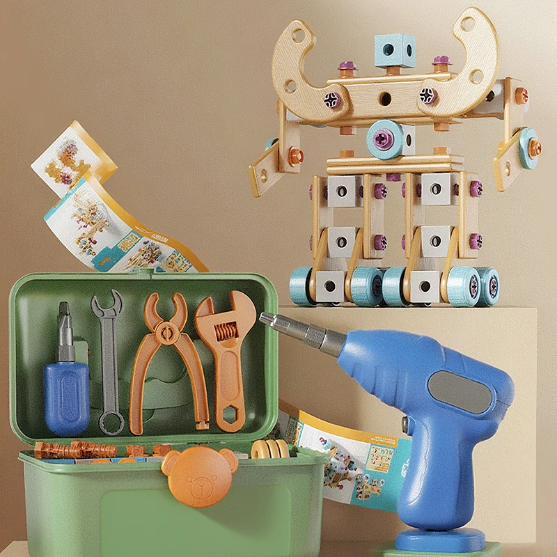 🧰 50 % RABATT⏰ Kinder DIY Werkzeugset, fördert handwerkliche Fähigkeiten🧩