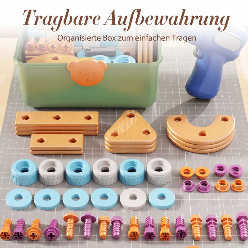 🧰 50 % RABATT⏰ Kinder DIY Werkzeugset, fördert handwerkliche Fähigkeiten🧩
