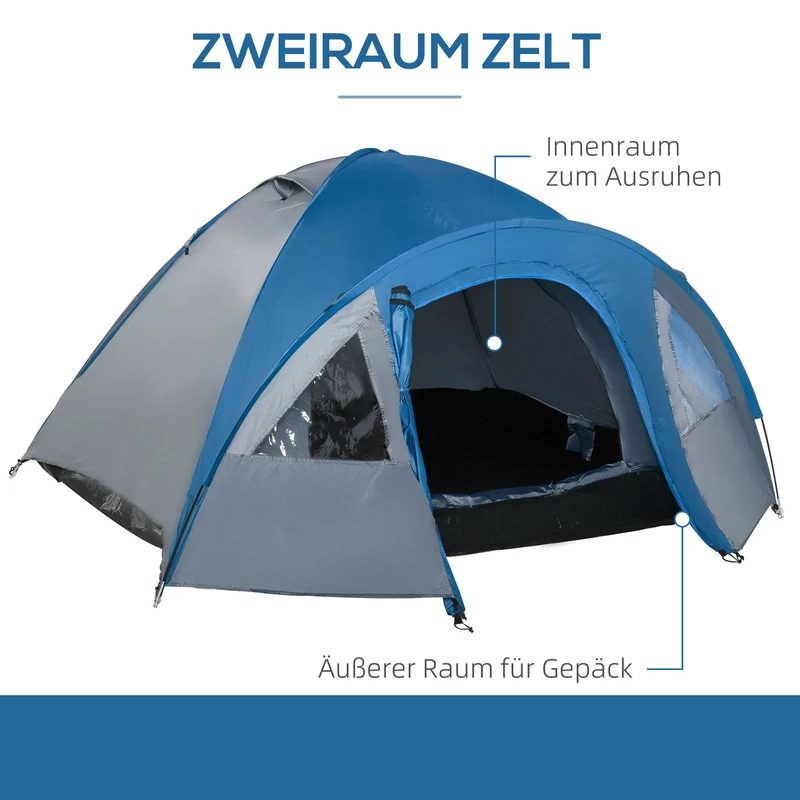 Campingzelt Kuppelzelt Iglu Doppelwandig Familienzelt Zelt