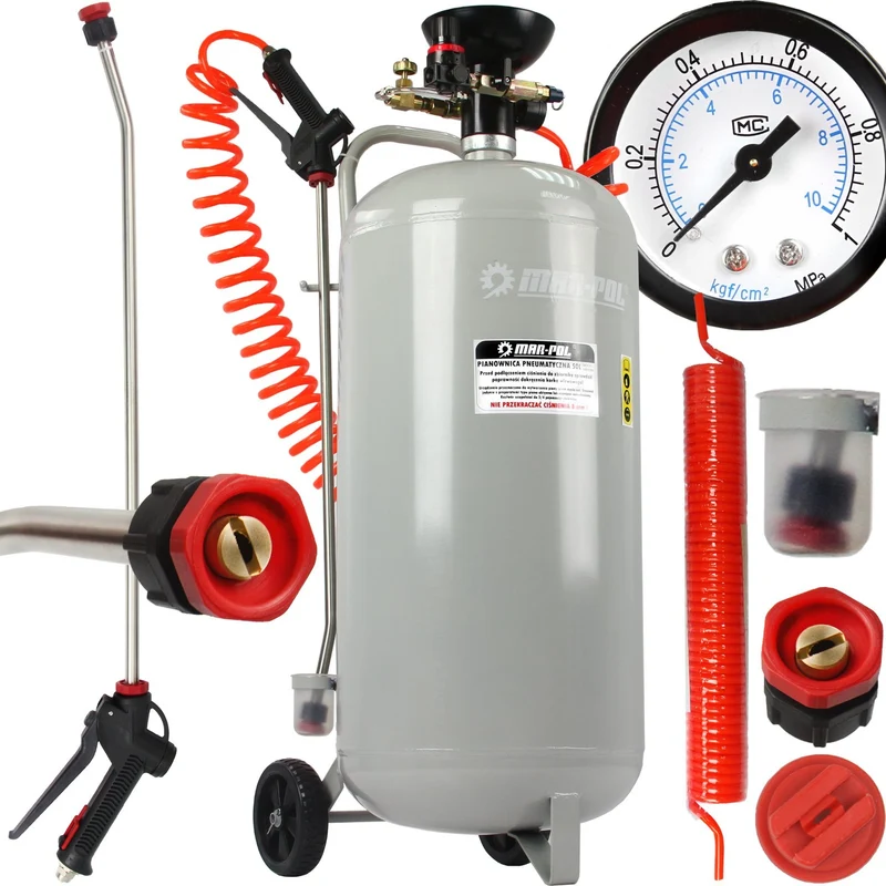 Schaumgerät Druckbehälter 50L Aktivschaum Schlauch Komplett-Set