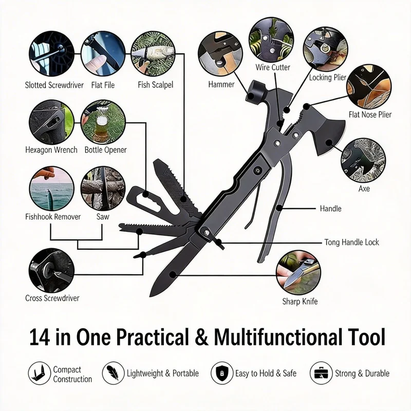 30in1 Survival Kit Überlebenskit Notfallausrüstung Camping Outdoor Set